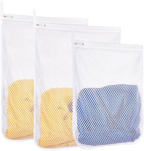 Amazon.com: 3 pcs Durable Honeycomb Mesh Laundry Bags for Delicates 16 ...