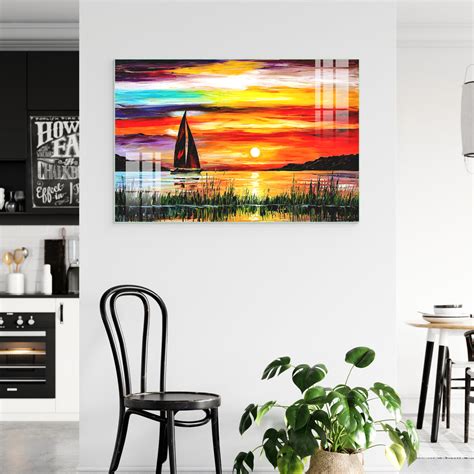 Rainbow Sun Digital Arts Wall Painting for Home – Flair Glass