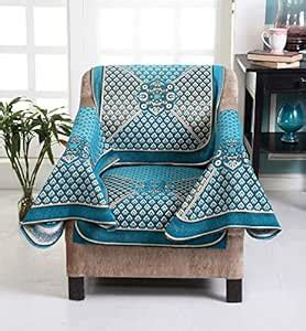 Nendle Chenille 5 Seater Sofa Covers with Arm Rest Cover (Set of 12 ...