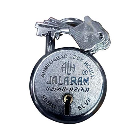 Ahmedabad Lock House Jalaram 50mm 6 Levers Steel Door Lock with 4 Keys ...