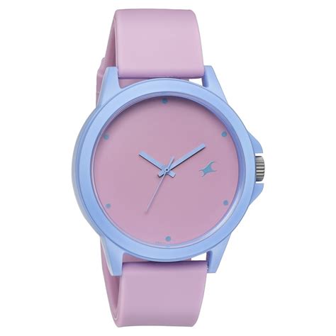 Buy Online Fastrack Tees Quartz Analog Pink Dial Silicone Strap Unisex ...