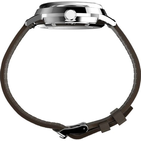 Timex Marlin Men’s Blue Round Leather Strap Watch