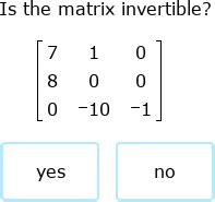 IXL - Is a matrix invertible? (Class XII maths practice)