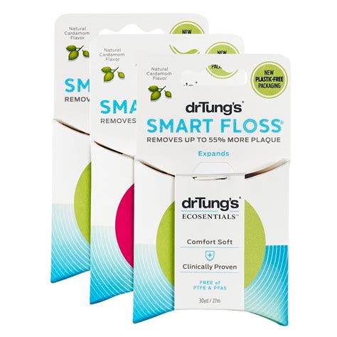 Dr. Tung's Smart Floss, Natural Expanding Dental Floss, Cardamom Flavor ...