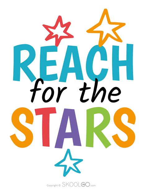 Reach For The Stars - Free Classroom Poster - SKOOLGO