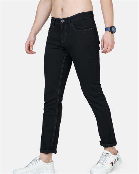 Men's Slim Fit Black Jeans at Tyson Walsh blog