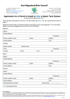 Fillable Online Septic Tank Application Kit - PDF Fax Email Print ...