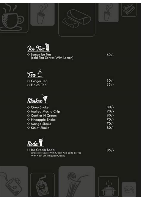 Menu at Black And White Cafe, Bhopal, 6C69+HQ3