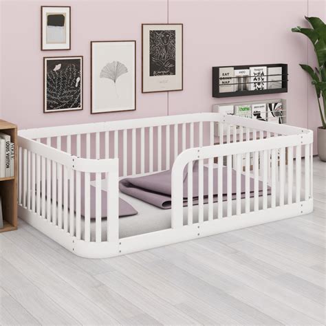 Harriet Bee Wood Floor Bed Frame With Fence - Wayfair Canada