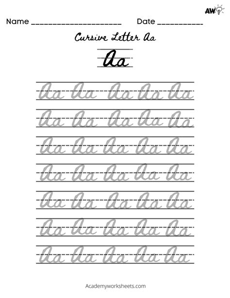 Letter A In Cursive