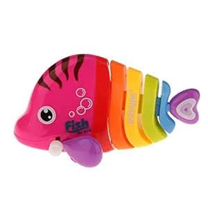 Buy JKT Wind Up Crawling Fish Toy, Movable Wag Shake Tail, Key Operated ...