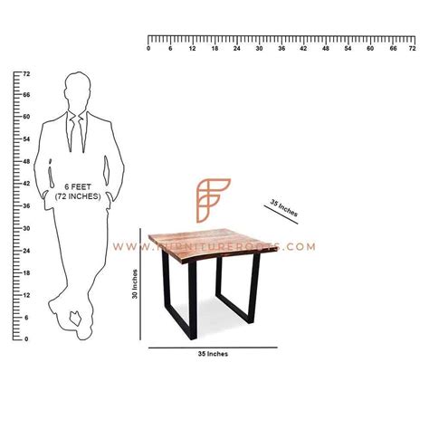 Buy FR Tables Series Industrial-Style Square Table With Square Metal ...