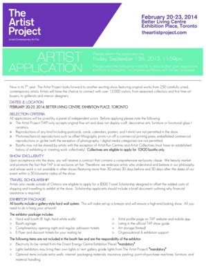 Fillable Online Now in its 7th year, The Artist Project looks forward ...