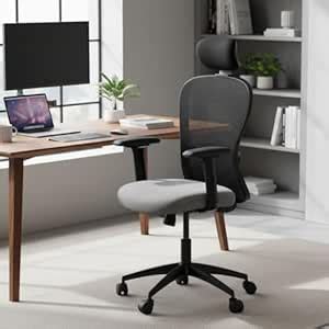 Lakdi Mesh Office Chair | Ergonomic Mid-Back Design, Compact Frame ...