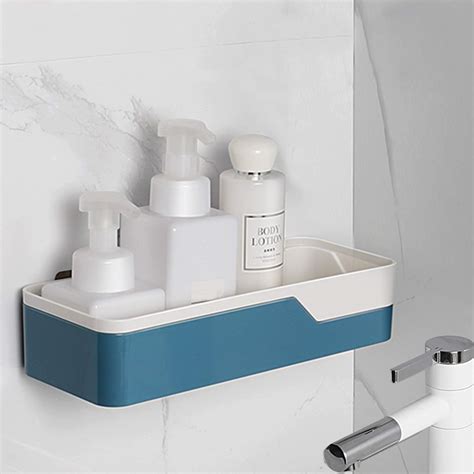 HOKIPO Magic Sticker Series Self Adhesive Plastic Bathroom Shelf Shower ...
