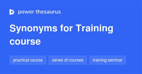 TRAINING COURSE Synonyms: 62 Similar Words & Phrases
