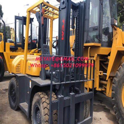 Japan Made Tcm Forklift Fd70, 7 Ton Diesel Forklift with 3 Stages and ...