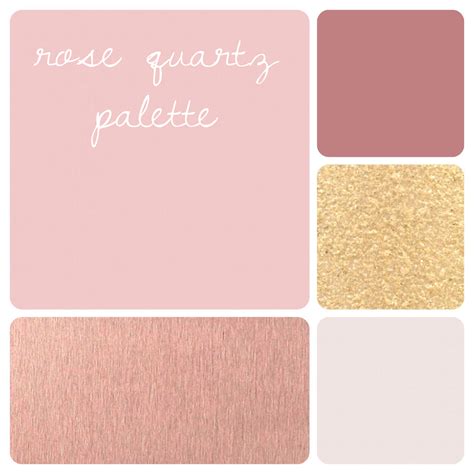 Rose Quartz Color Palette: Shimmery gold, deep rose, rose gold, and ...