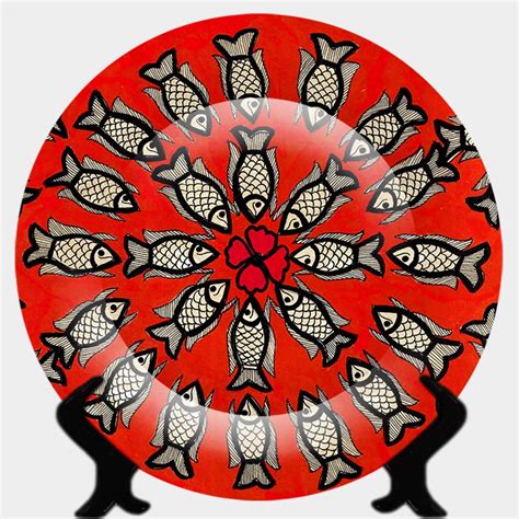 Buy SitannyaRare Handcrafted 3D Ceramic Designer Plate with Stand ...