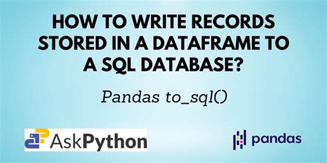 Pandas SQL 的图像结果