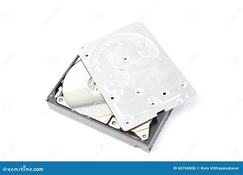 Inside Hard Disk Drive (HDD)-Computer Hardware Components. Stock Photo ...