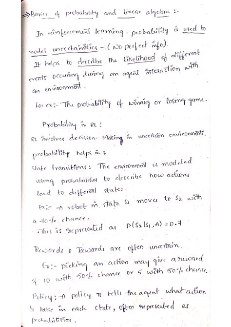 RL - UNIT 1: Probability & Linear Algebra in Reinforcement Learning ...