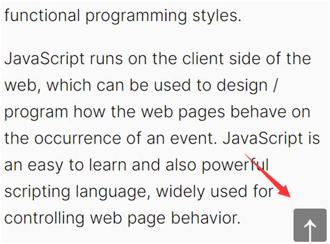 Image result for JavaScript Back to Top