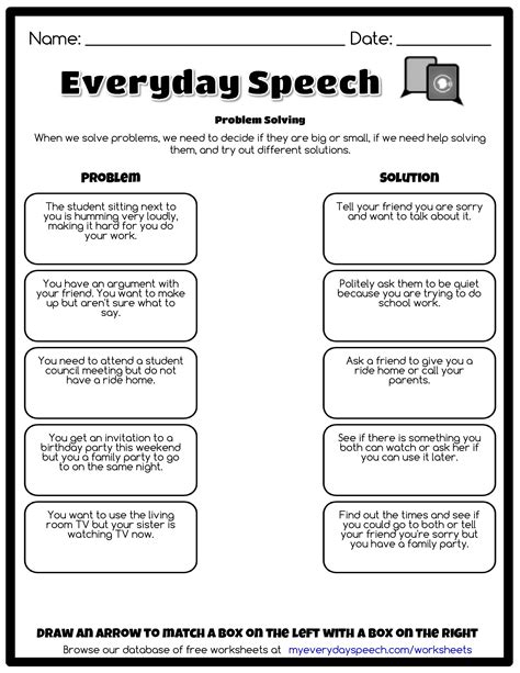 Image result for Problem Solving Scenario Worksheets