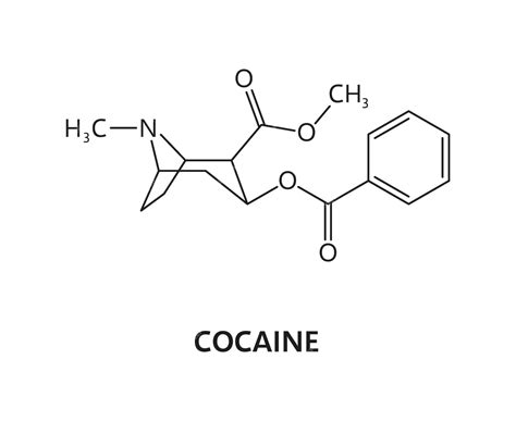 Premium Vector | Cocaine drug molecule formula chemical structure