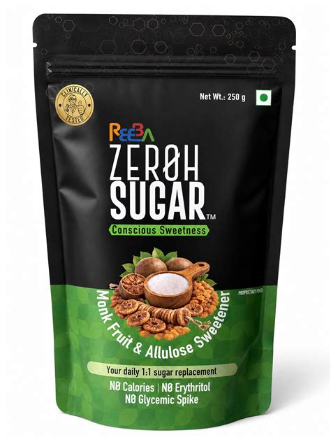 Zeroh Sugar | Monk Fruit & Allulose Sweetener | No Erythritol | Clinic