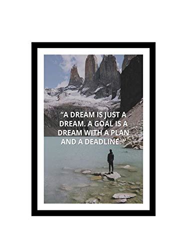 999STORE canvas printed framed inspirational poster for wall (35X25Cms ...