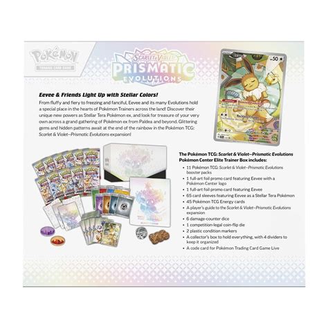 Pokémon TCG: Scarlet & Violet-Prismatic Evolutions Pokémon Center Elite ...
