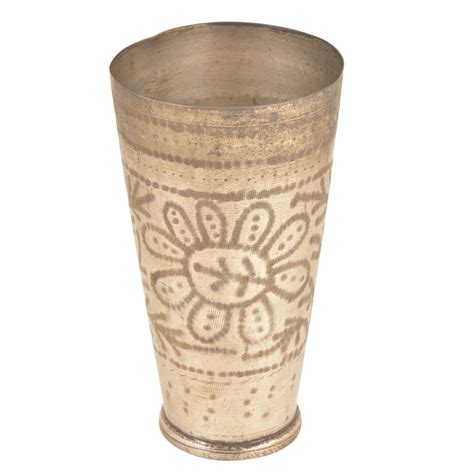 OldÂ Flower Carved PunjabiÂ Lassi Glass