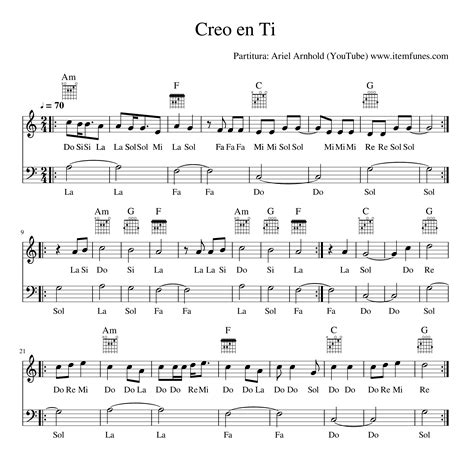 CREO EN TI | Julio Melgar | Fácil | Partitura Gratis Notas Acordes PDF