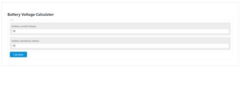 Battery Voltage Calculator - Calculator Academy