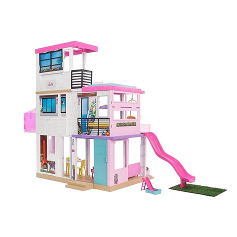 Mattel Barbie Dreamhouse 3 Story Dollhouse Playset w/ Pool, Slide ...