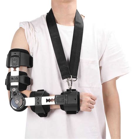 Buy Hinged ROM Elbow Brace with Strap - Support Post Op Injury Recovery ...
