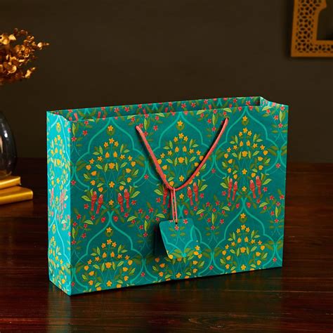 Buy Corsica Bela Printed Gift Bag with Tag from Corsica by Home Centre ...