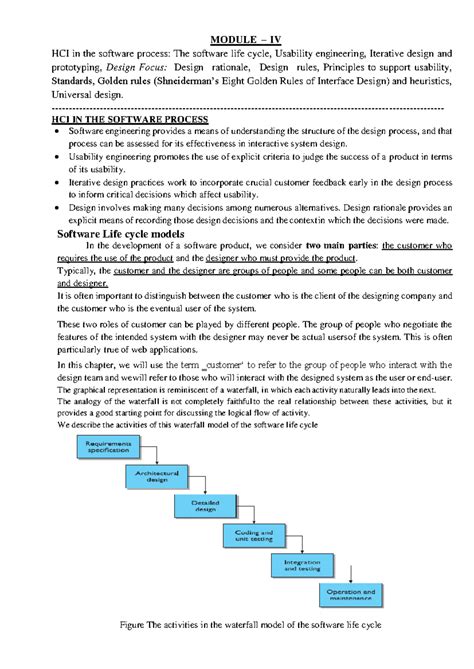 Module-4 - Summary Information technology - MODULE – IV HCI in the ...