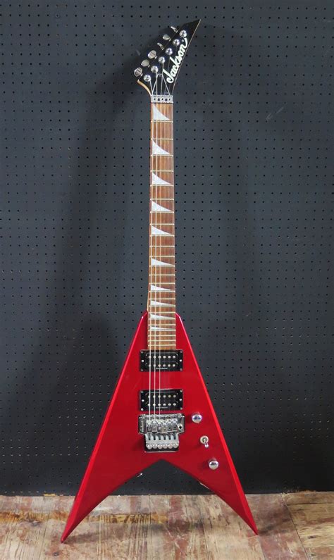 A Jackson Flying V Electric Guitar with Floyd Rose