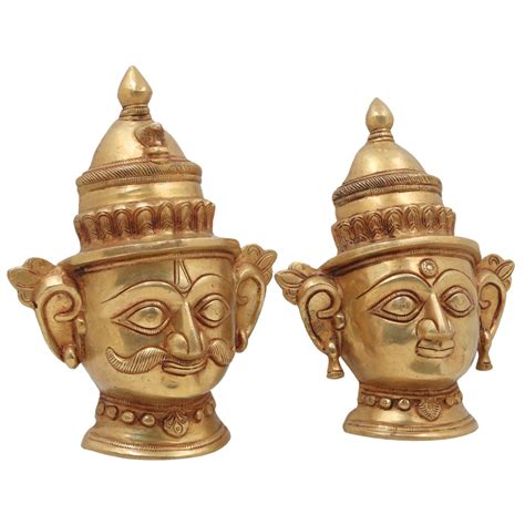 brass idol, hindu god statue, pooja murti, home temple decor, spiritual ...