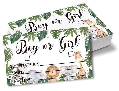 Buy Gender Reveal Games, Safari Jungle Themed Gender Reveal Voting ...