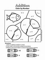 Single Digit Addition Color By Number