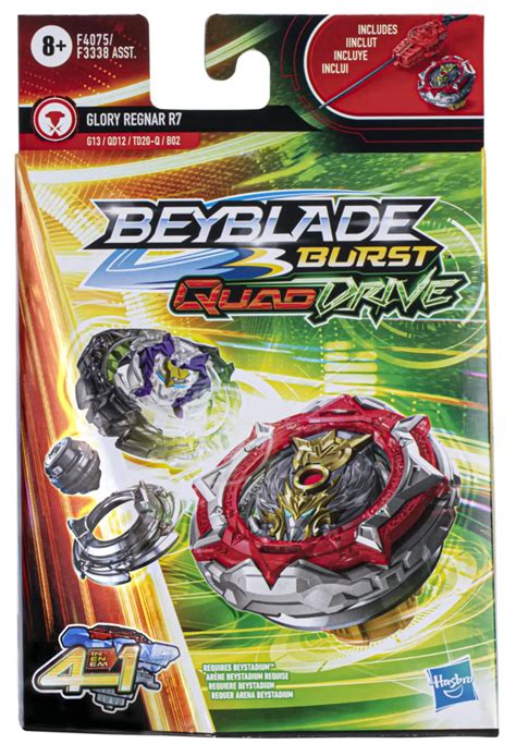 Beyblade Burst Quaddrive Glory Regnar R7 Spinning Top Starter Pack, 8Yrs+