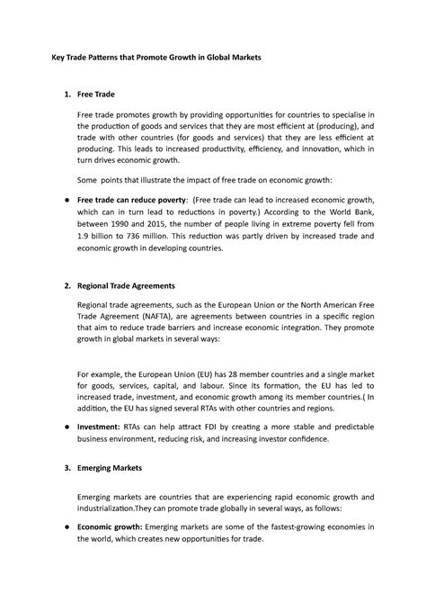 IBM ppt notes short - Key Trade Patterns that Promote Growth in Global ...