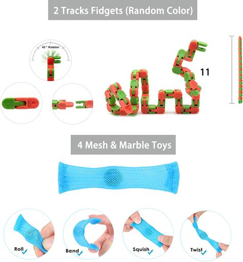 Buy 32 Pack Sensory Fidget Toys Set, Stress Relief Kits for Kids Adults ...