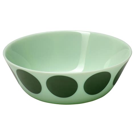 OFTAST bowl, light green green/dot pattern, 15 cm (6") - IKEA