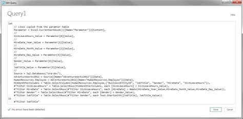 Image result for Parameter Query for DBC Power Query