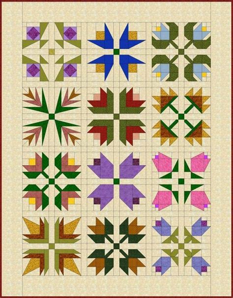Image result for Playful Creative Flower Panel Quilt Pattern