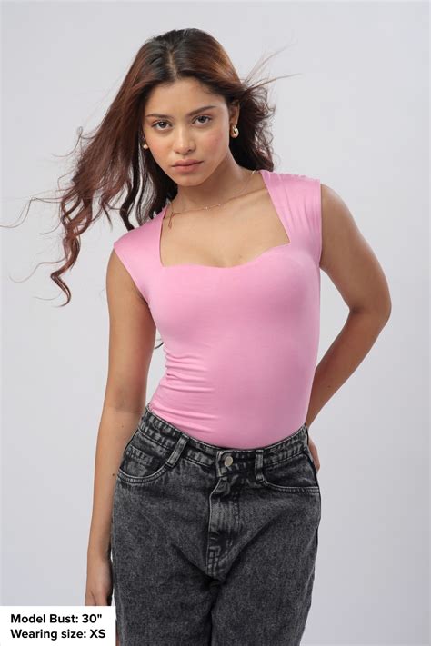 Sia Sweetheart Neckline Top - Baby Pink – Cheesewalk